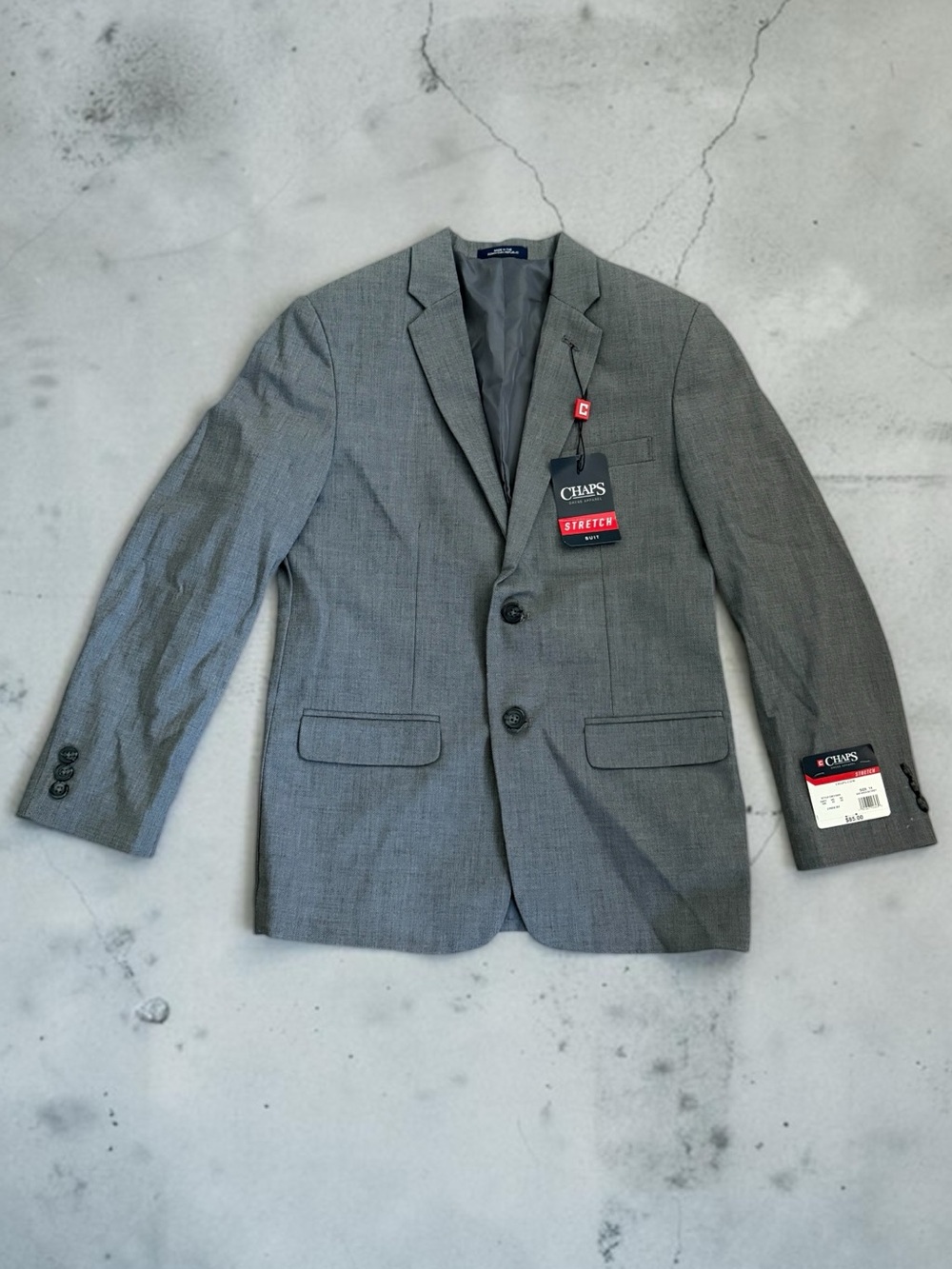 🫶🏻 Chaps Gray Two-Button Blazer
